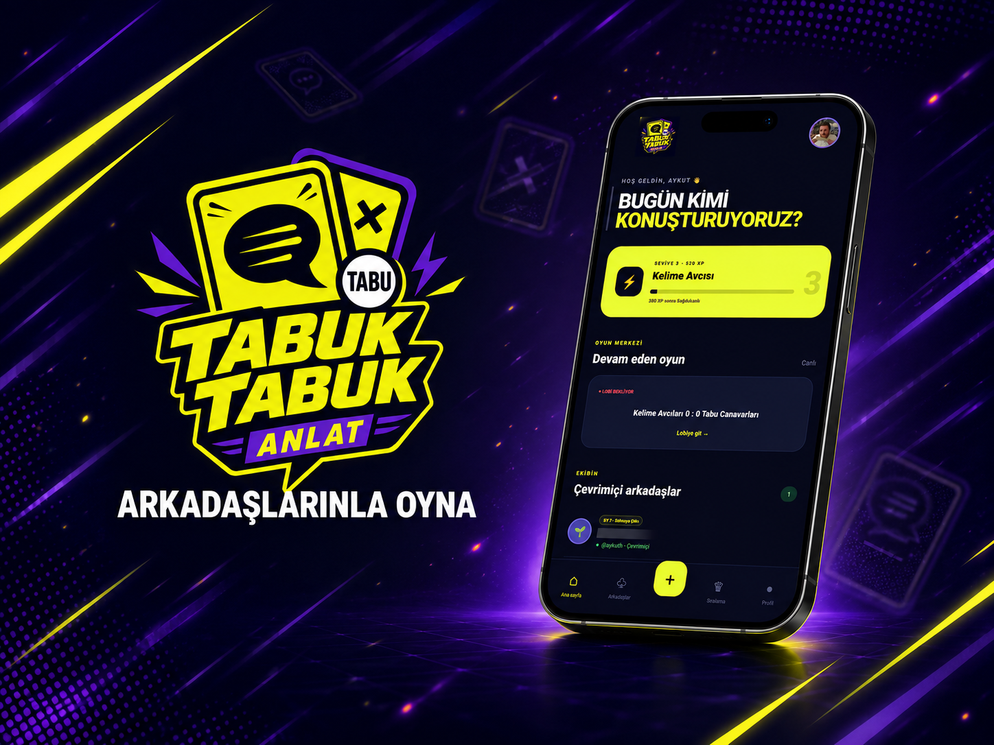 Tabuk Tabuk Anlat uygulama ekranları